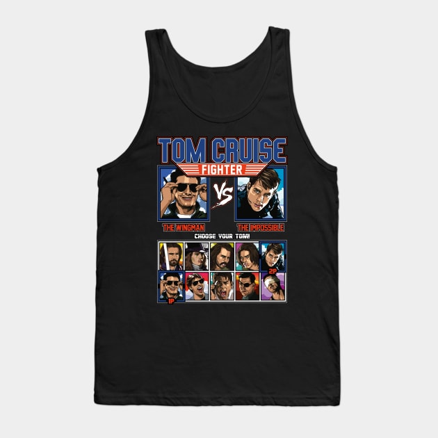 Tom Cruise Fighter - Topgun vs Mission Impossible Tank Top by RetroReview